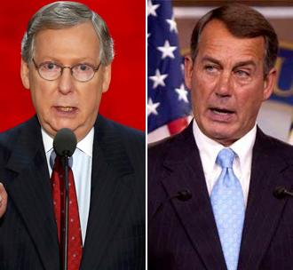 Republicans Mitch McConnell and John Boehner