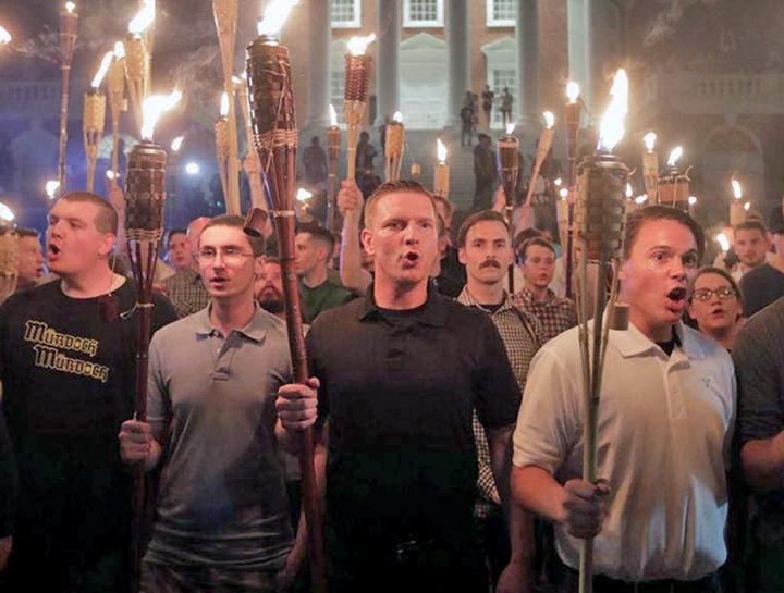 Fascists on the march in Charlottesville, Virginia
