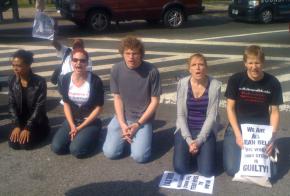 Protesters block the Triborough Bridge to protest the not-guilty verdicts in the Sean Bell trial