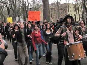 Portland students protest budget cuts and privatization on March 4