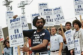 PATCO workers on the picket line