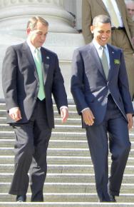President Obama with House Speaker John Boehner