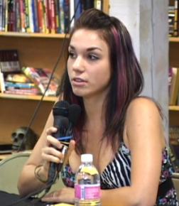 Ashley Joppa-Hageman speaking at the State of the Soldier event in Tacoma