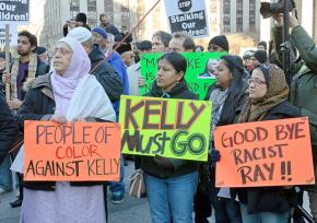Protesters against police surveillance of Muslims gather in New York City's Foley Square