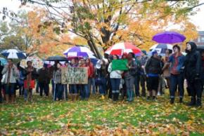 UMass Amherst students protest the culture of silence around sexual violence