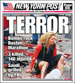 The New York Post rushes to cast suspicion on a Saudi spectator at the Boston Marathon