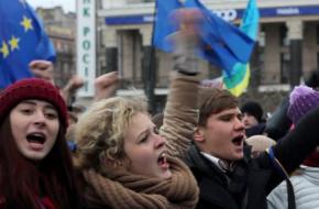 Protesters filling Kiev's Independence Square in late November