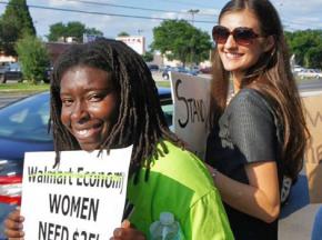 Walmart moms demanding a living wage in Tampa, Fla.