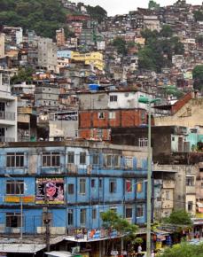 Favela da Rocinha in Rio de Janeiro