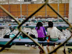 Children packed into cages at an immigration detention center in Texas