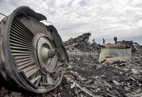 Wreckage of the Malaysian Airlines plane shot down over Ukraine
