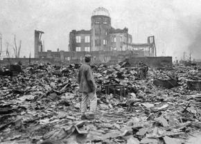 Devastation in Hiroshima after the U.S. atomic bomb was dropped