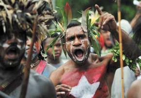 Demonstrating for freedom in West Papua