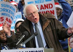 Bernie Sanders on the campaign trail