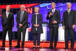 Candidates for the Democratic presidential nomination at their first debate