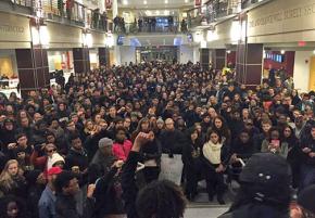 Students in Columbus occupy the Ohio Union during their protest in solidarity with students organizing at Mizzou