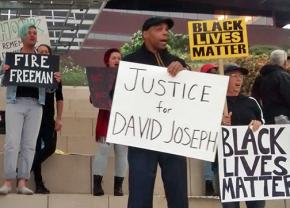 Demonstrators in Austin, Texas, demand justice for David Joseph