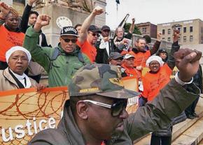 Activists reach the end of a 150-mile March 4 Justice for the wrongfully convicted
