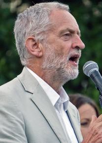 Jeremy Corbyn speaks at a rally in his campaign to remain Labour Party leader