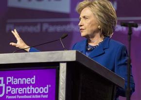 Hillary Clinton speaks at a Planned Parenthood fundraiser in Washington, D.C.