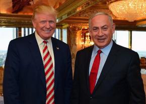 Israeli Prime Minister Benjamin Netanyahu (right) visits Donald Trump in Trump Tower