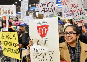 Philadelphians converge at the airport to resist the President's Muslim ban