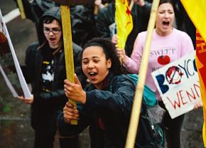 Students march alongside farmworkers in Columbus, Ohio