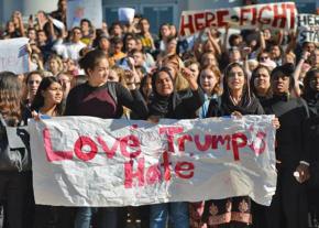 Students march against Trump and the far right at UC Berkeley