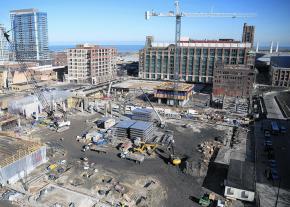 Construction site for the new DePaul sports arena