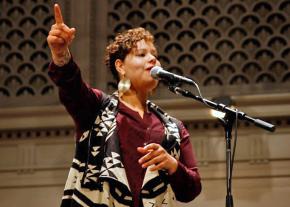 Activist and artist Nikkita Oliver of the People's Party in Seattle