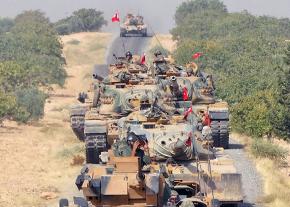 Turkish tanks roll into Syria as part of an assault on the Kurdish region of Afrin