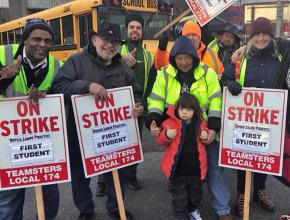 Seattle school bus drivers on the picket line