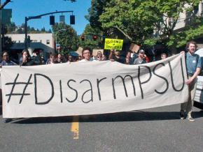 Students march against violence by campus police in Portland, Oregon