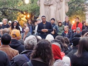 Mourners attend a vigil following the anti-Semitic massacre in Pittsburgh