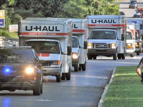 Protesters drive to the Kentucky state Capitol to "move out" legislators voting for pension cuts