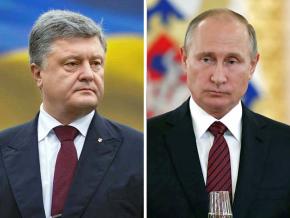Left: Petro Poroshenko; right: Vladimir Putin