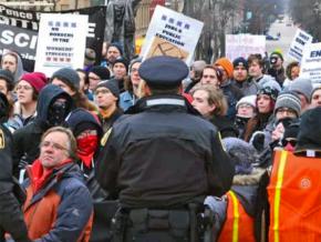 Anti-fascist protesters stand up to the far right in Madison, Wisconsin